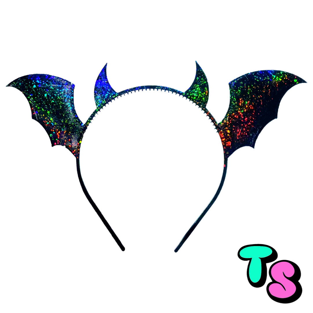 BAT WING DEVIL HORN HEADBAND