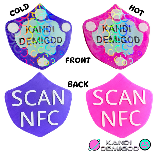 KANDI DEMIGOD • 2-IN-1 NFC FOCAL SHIELD BEAD